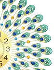 Peacock Metal Wall Clock Luxury, Large - Premium Edition - Shreya home decor