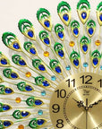Peacock Metal Wall Clock Luxury, Large - Premium Edition - Shreya home decor
