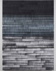Oil Painting, Creative Blue Black Gray Space Stripes Texture Large Oil Painting - Shreya home decor