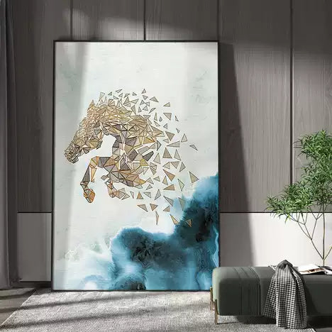 Abstract Horse Art Large Floor Painting for Living Room - Shreya home decor