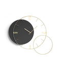 Modern Round Oversized Wall Clock Home Decor Art in Black - Shreya home decor
