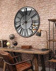 Handcrafted Metal Round Clock with Mirror - Shreya home decor