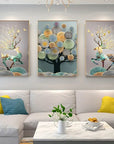 3PC Crystal Painting Wall Decoration for Living Room - Shreya home decor