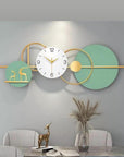 Metal Wall Clock Classic green & Golden (100*36 cm)