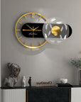 3D Wall Clock with Light Geometric Silent Wall Clock - Shreya home decor