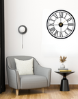 Stylish Designer Metal Wall Clock for Living Room, Bedroom, Office, Kitchen, Home and Hall, Antique Big Size Modern Wall Watch for Home Decor