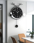 Black & White Abstract Shaped Traditional Wall Clock Size 56*38